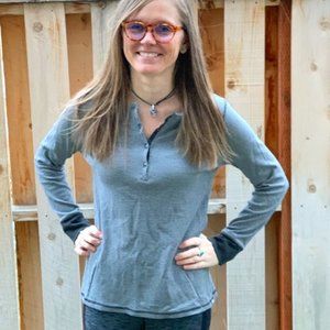 Eddie Bauer | Waffle Knit Striped Henley